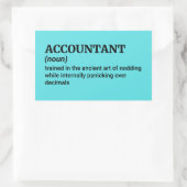 Accountant笑わされる定義 長方形シール (バッグ)