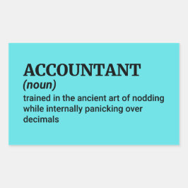 Accountant笑わされる定義 長方形シール