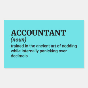 Accountant笑わされる定義 長方形シール