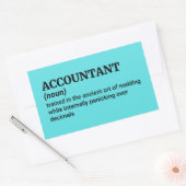 Accountant笑わされる定義 長方形シール (封筒)