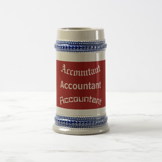 「ACCOUNTANT過去現在の未来」マグカップ ビールジョッキ (中央)