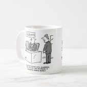 Accountant頼がOffice Dartsの試合を獲得 コーヒーマグカップ (正面左)