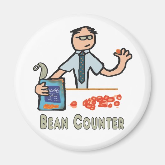 Accountant おもしろい Beanカウンタ マグネット (正面)