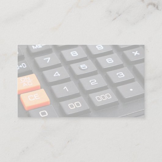 Accountant モダンシンプル Budgetの名刺 名刺 (裏面)