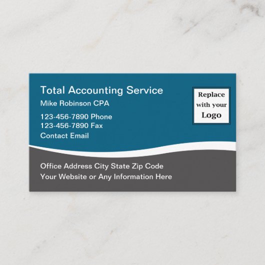 Accountant モダンシンプル Budgetの名刺 名刺 (正面)