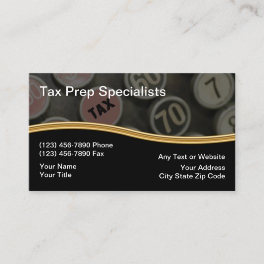 Accountant ユニークモダン Business Card 名刺 (正面)