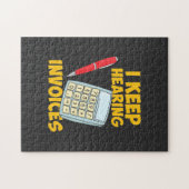 Accountant 保 Hearing Invoices ジグソーパズル (横)