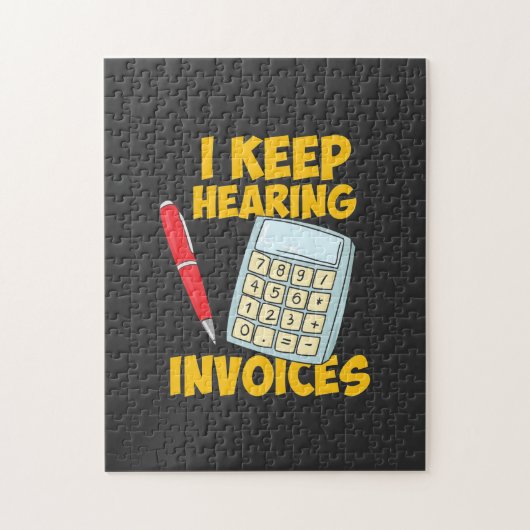 Accountant 保 Hearing Invoices ジグソーパズル (縦)