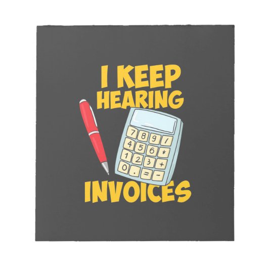 Accountant 保 Hearing Invoices ノートパッド (正面)