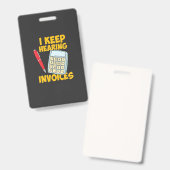 Accountant 保 Hearing Invoices バッジ (正面＆裏面)