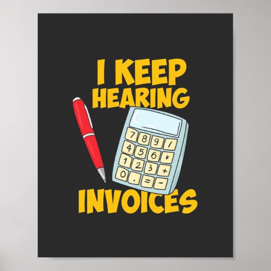 Accountant 保 Hearing Invoices ポスター (正面)