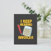 Accountant 保 Hearing Invoices ポストカード (スタンド正面)