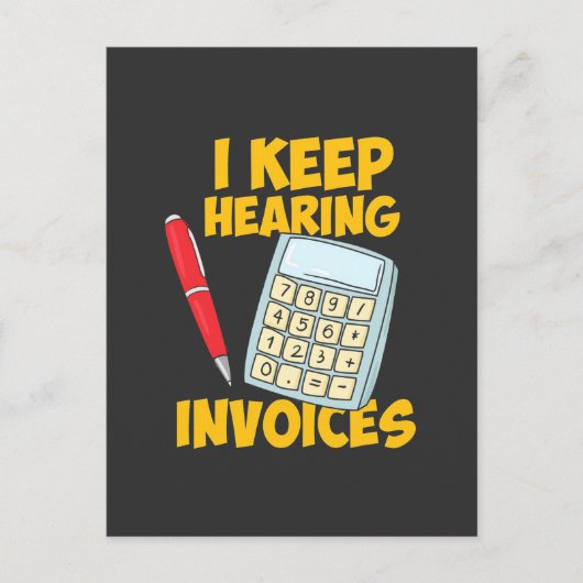 Accountant 保 Hearing Invoices ポストカード (正面)
