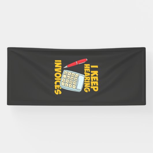 Accountant 保 Hearing Invoices 横断幕 (横)