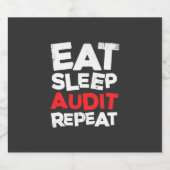 Accountant 食べ Sleep Audit スパークリングワインラベル (シングルラベル)