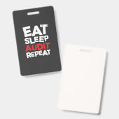 Accountant 食べ Sleep Audit バッジ (正面＆裏面)