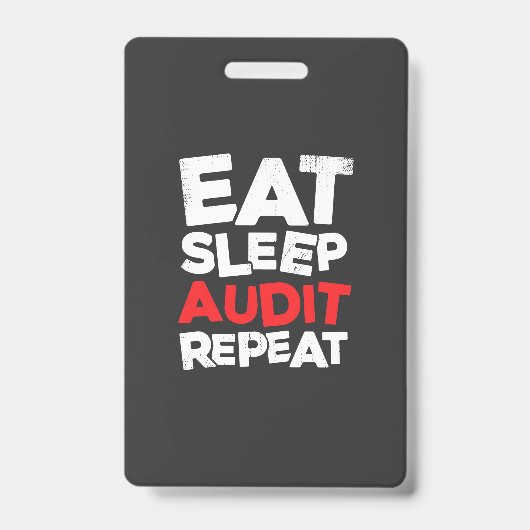 Accountant 食べ Sleep Audit バッジ (正面)