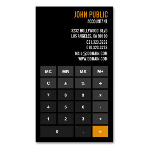 Accountant App Calculator マグネット名刺