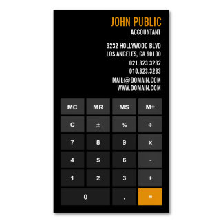 Accountant App Calculator マグネット名刺