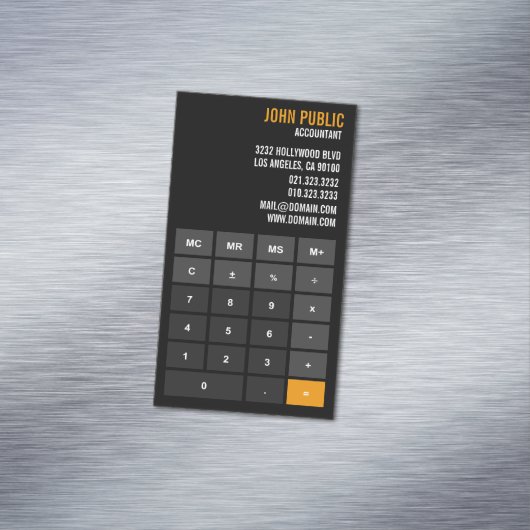 Accountant App Calculator マグネット名刺 (インサイチュ)
