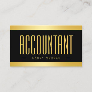 Accountant Blackと金ゴールド 名刺