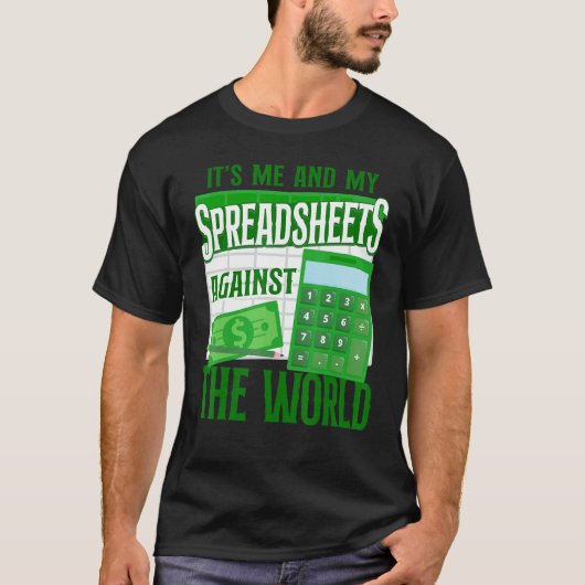Accountant Bookkeeper会計スプレッドシートVinta Tシャツ (正面)