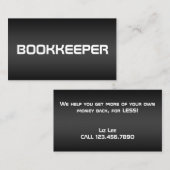 Accountant Bookkeeper 名刺 (正面/裏面)