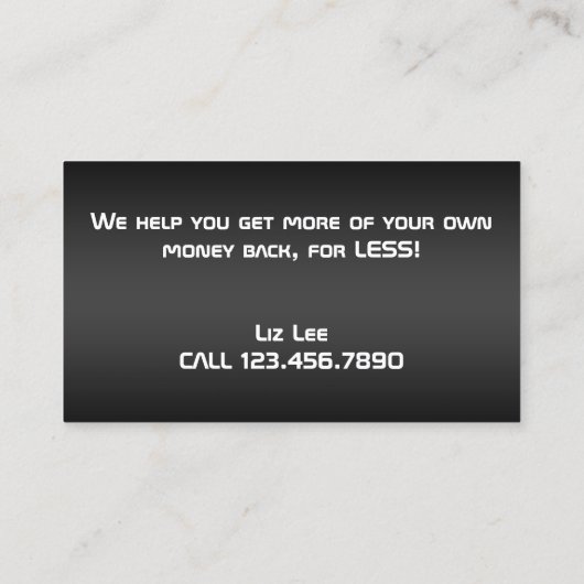 Accountant Bookkeeper 名刺 (裏面)