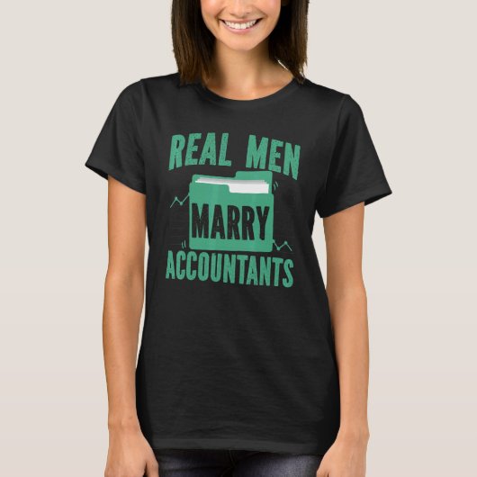 Accountant Bookkeeper Marriage Wedding Husband Wif Tシャツ (正面)