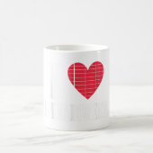 Accountant Bookkeeper TシャツI Love Spreadsheet コーヒーマグカップ (中央)