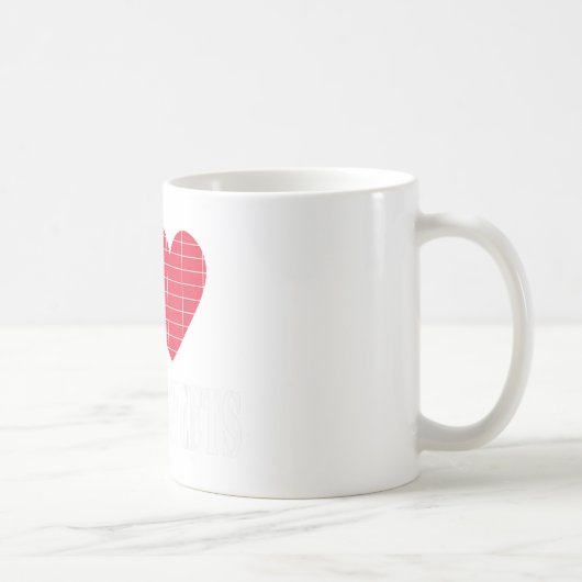 Accountant Bookkeeper TシャツI Love Spreadsheet コーヒーマグカップ (右)