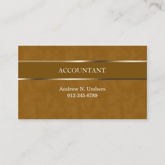 Accountant Business Card光沢のあるストライプ 名刺 (正面)
