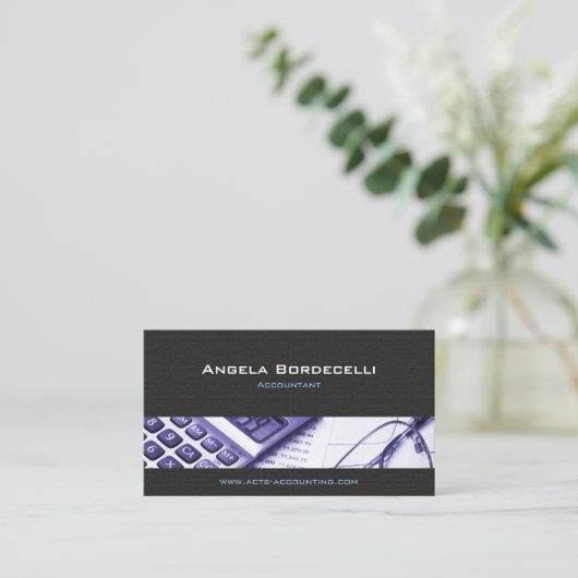 Accountant Calculator会計財務 名刺 (スタンド正面)
