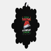 Accountant Christmas Lightsパジャマシャツ オーナメントカード (右)