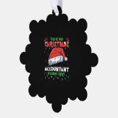 Accountant Christmas Lightsパジャマシャツ オーナメントカード (左)