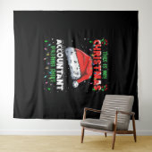 Accountant Christmas Lightsパジャマシャツ タペストリー (インサイチュ(横))