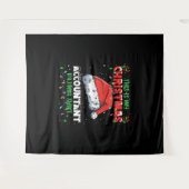 Accountant Christmas Lightsパジャマシャツ タペストリー (正面(横))