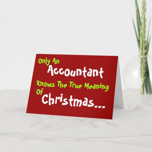 Accountant Christmas Umousキャプションとメッセージの追加 シーズンカード (正面)