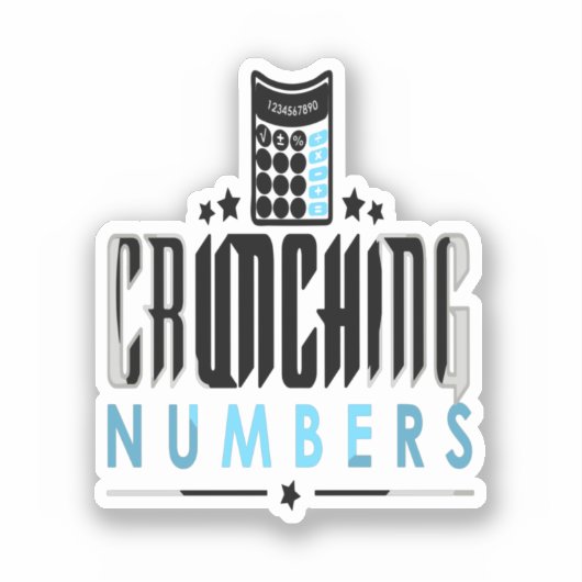 Accountant - Crunching Numbers シール (正面)