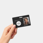 Accountant  Employee ID Photo Black Logo Badge バッジ (手持ち)