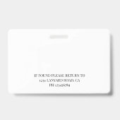 Accountant Employee ID Photo GreyLogoバッジ バッジ (裏面)