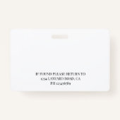 Accountant Employee ID Photo GreyLogoバッジ バッジ (裏面)