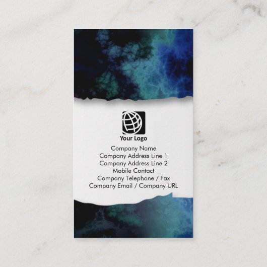 Accountant Finance Ripped Paper 名刺 (裏面)