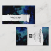 Accountant Finance Ripped Paper 名刺 (正面/裏面)