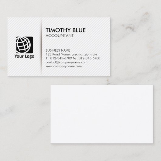 Accountant Finance Simple Business Card 名刺 (正面/裏面)