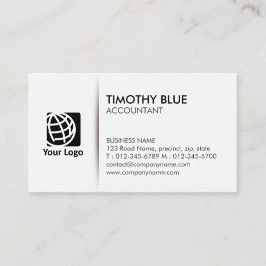 Accountant Finance Simple Business Card 名刺 (正面)