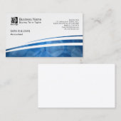 Accountant Financial Service抽象芸術の青いパターン 名刺 (正面/裏面)