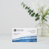 Accountant Financial Service抽象芸術の青いパターン 名刺 (スタンド正面)