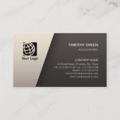 Accountant Financial ServicesシンプルWhite Black 名刺 (正面)