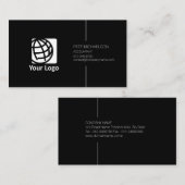 Accountant Financial Servicesブラックエレガント 名刺 (正面/裏面)